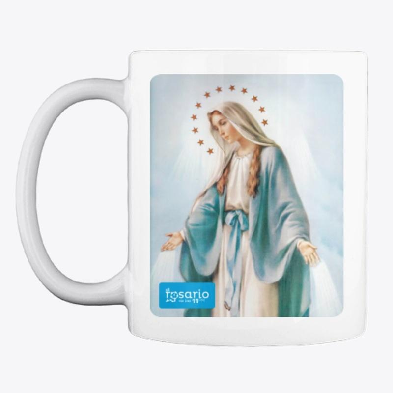 Taza Mug Virgen Milagrosa y Ave María